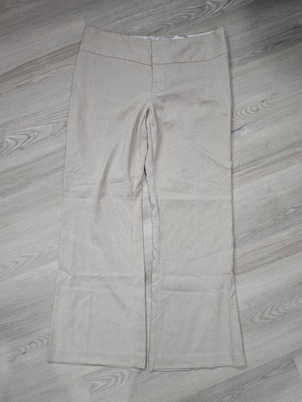 Maurices Women's Wide-Leg Dress Pants in Light Beige Size 11/12